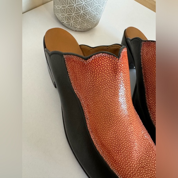 J. B. Hill Mule Salmon Stingray Kangaroo Mule Size 8B - Picture 8 of 13